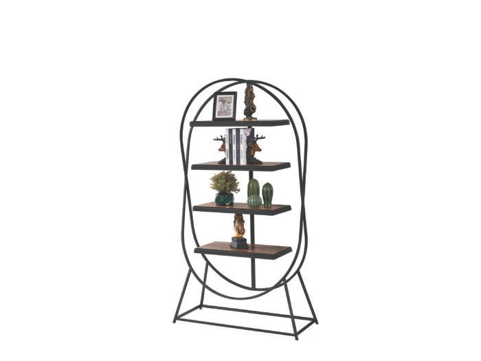 Oval Halka Metal Kitaplık